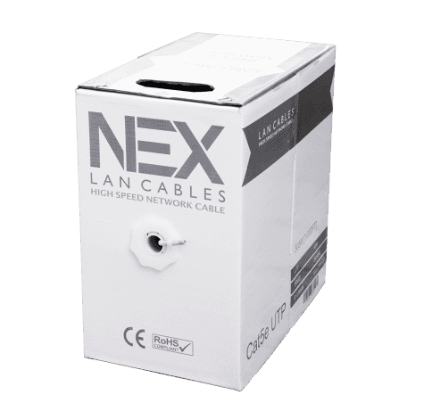 NEX-5E-UTP-CCA-PVC-305M Ethernet Cables - Cat5e UTP 20% Cuprum, Indoor, 305 Metre