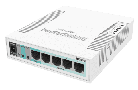 CSS106-5G-1S Managed Switch - CSS106, 5G, 1S, MikroTik