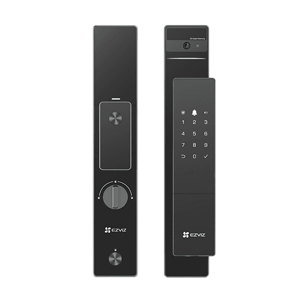 ჭკვიანი საკეტი,Ezviz,CS-DL50FVS-R100-WBP-GR IP54,Door View Camera/4 inch Screen,8G/5000mAh Rechargeable Battery