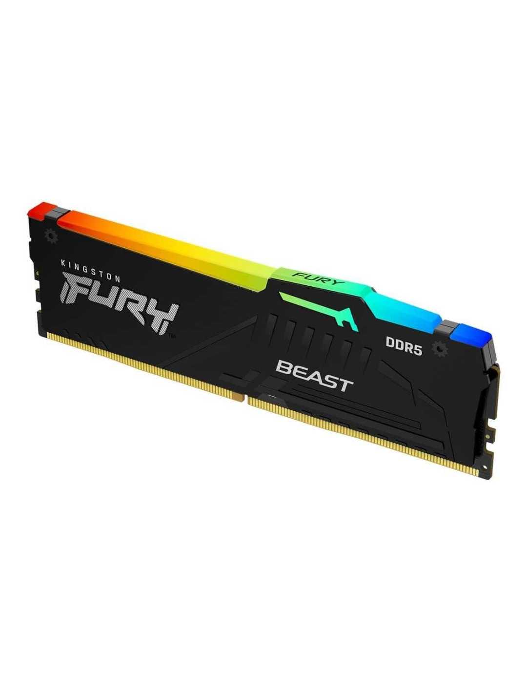 Kingston, FURY Beast (RGB) RAM 32GB DDR5 6000MT/s  CL36 DIMM.